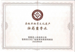 喜報！壯藥正骨水制作技藝榮獲縣級非物質(zhì)文化遺產(chǎn)項目